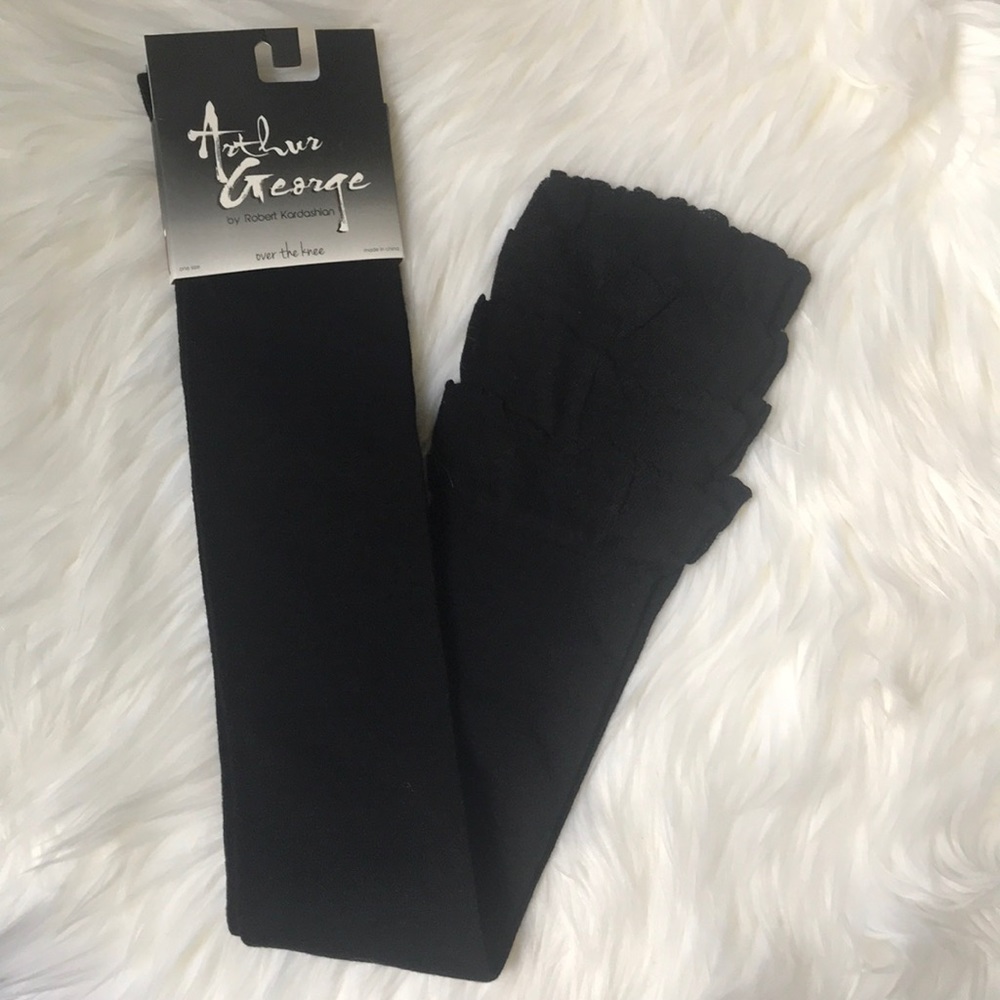 NWT🛍3/$25🛍️ Arthur George Black Over the Knee Socks